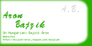 aron bajzik business card