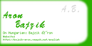 aron bajzik business card